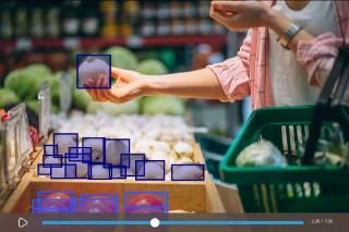 Video Annotation of object detection in grocery store